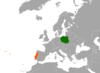 Location map for Poland and Portugal.