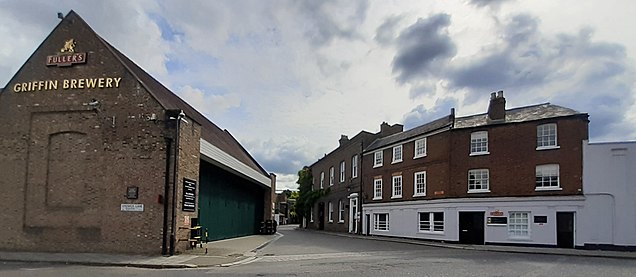 Griffin brewery from Chiswick Lane South