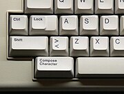 The compose key on a DEC LK201 keyboard is the leftmost key on the bottom row.
