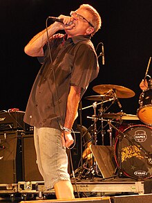 Aukerman performing with the Descendents in 2014