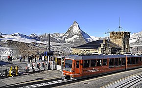 The station with the Matterhorn behind