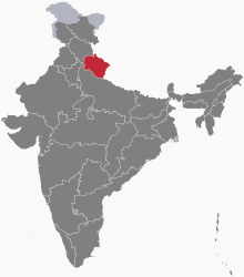 showing Uttarakhand in India