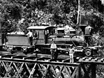 B11 Baldwin No.3 on bridge at Kuranda Railway, Cairns.