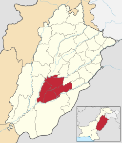 Map of Multan Division