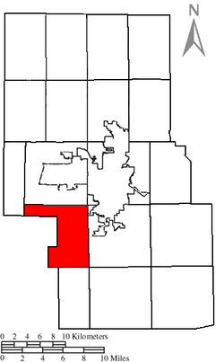 Location of Troy Township in Richland County.