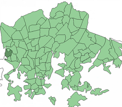 Position of Tali within Helsinki