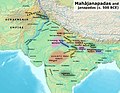 Image 38The Mahajanapadas, including the Gandhara and Kambojas kingdoms and Achaemenid Empire in West, around c. 500 BCE (from History of Afghanistan)