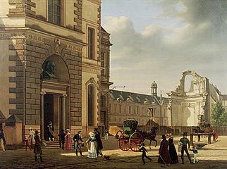 L'Entrée Du Musée Du Louvre Et Les Ruines De L'Abside De Saint-Louis-Du-Louvre (1822)
