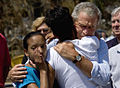 President Bush visits Biloxi after hurricane Katrina.