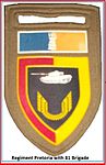 SADF 81 Armoured Brigade Regiment Pretoria Flash