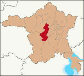 Map showing Sincan District in Ankara Province