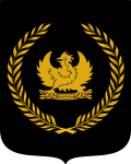 Coat of arms of the former State of East Indonesia (1946–1950) with escutcheon.