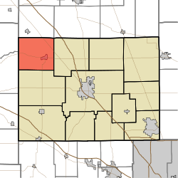 Location of Sugar Creek Township in Boone County