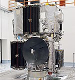 STEREO probes stacked at Astrotech in Florida August 11, 2006
