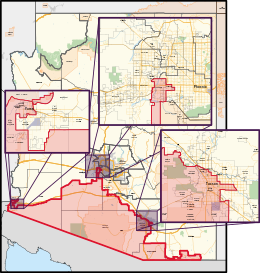 Map of Arizona's 7th congressional district