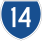 State Route 14 marker