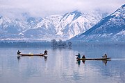Beautiful Dal Lake in middle of Srinagar