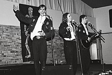 Tim Ferguson, Paul McDermott and Richard Fidler performing in Hobart, Tasmania, 1994