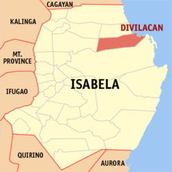 Map of Isabela with Divilacan highlighted