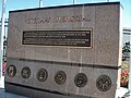 A brief history of how the stadium was named and a tribute to veterans of all wars is on display outside where the stadium stood. (2006)
