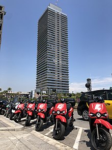Scoot electric motorbikes in Barcelona.