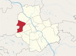 Location of Bemowo within Warsaw