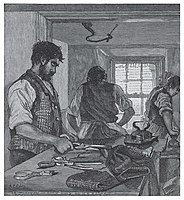 Jewish tailor's workshop 1891