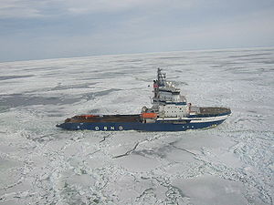 Finnish icebreaker MSV Fennica in the Bay