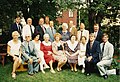 Imatra Society's staff which arranged the society's 100 anniversary celebration in 1991. The picture is from the courtyard in front of the Imatra Hall.