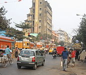 Busy road passing through Posta