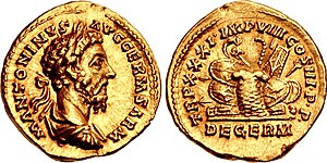 Aureus of Marcus Aurelius.