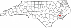 Location of Arapahoe, North Carolina