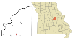 Location of Freeburg, Missouri
