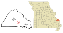 Location of Longtown, Missouri