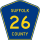 County Route 26 marker