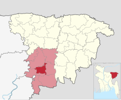 Location of Habiganj Sadar