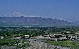 Country near Kargakonmaz with Mount Ararat in the distance