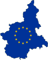 Flag map of Piedmont (EU)