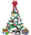 Christmas tree, with Bela