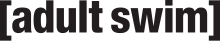 Logo where the text "adult swim" is in all lower case letters and encased in brackets, followed by the trademark symbol.