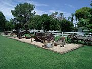 Farm equipment once used at the ranch