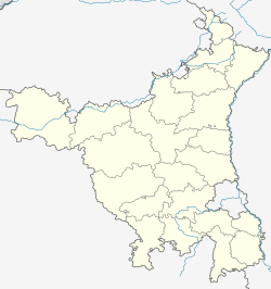 Map of Haryana showing the location of Sultanpur National Park