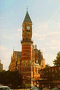 Jefferson Market Courthouse (1874–75), New York, New York. Frederick C. Withers and Calvert Vaux, architects.