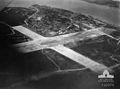 1945 aerial photo of Kallang Airport's runway