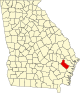 State map highlighting Long County