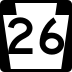 Pennsylvania Route 26 marker