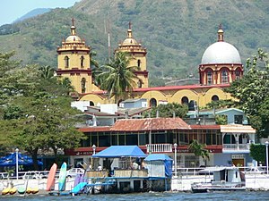 Catemaco seen from the lake