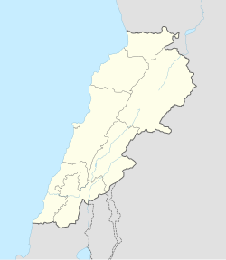 Map showing the location of Hardine within Lebanon