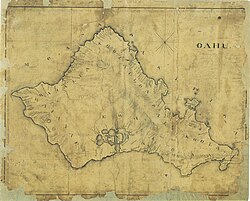 Outline of the ʻEwa District from a 19th century Hawaiian map
