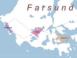 View of the village location within Farsund